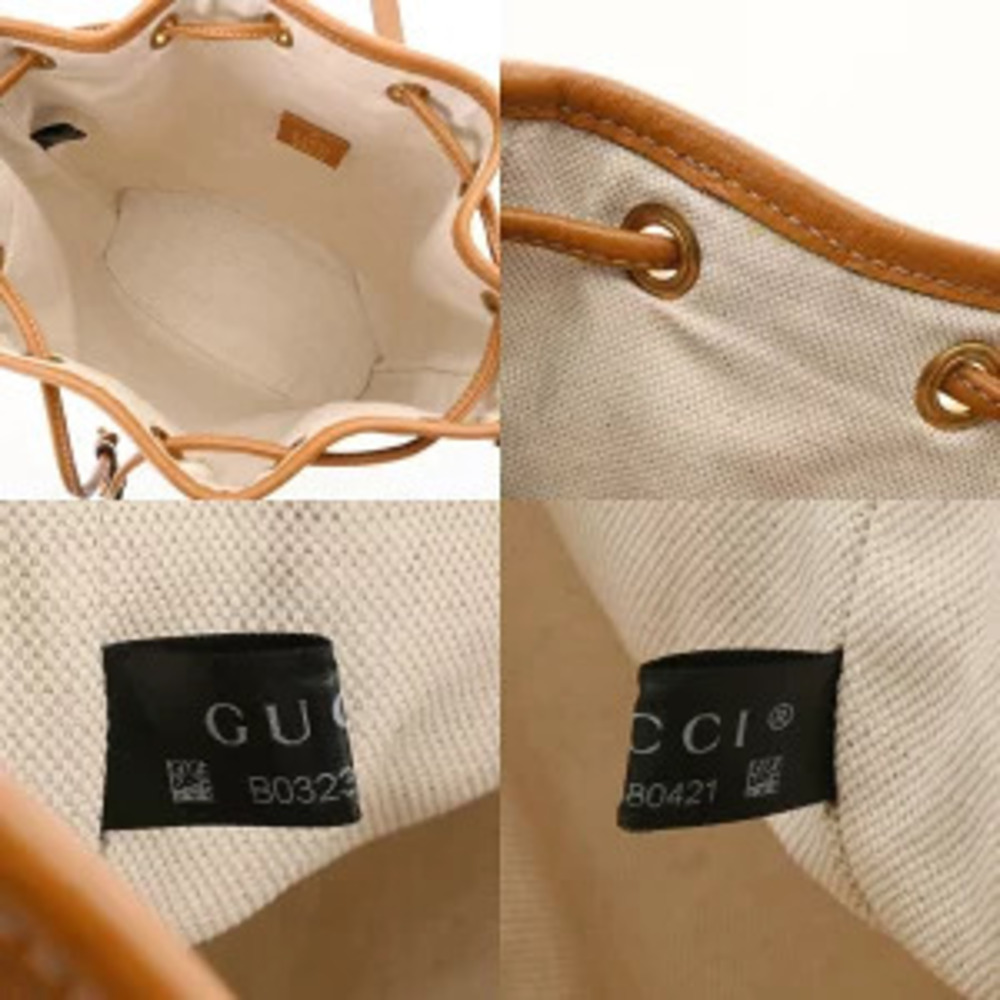 Gucci GG Supreme Disney Bucket Bag Mickey Mouse Brown Leather Shoulder - Picture 8 of 9